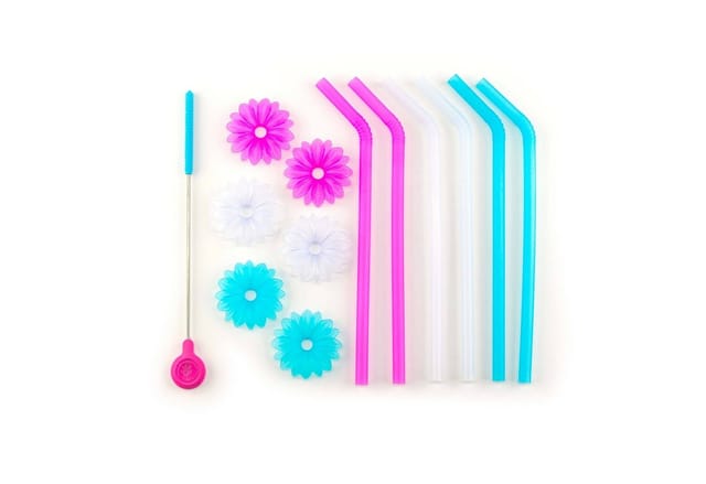 Kochblume Trinkhalme, (Set, 7-tlg)