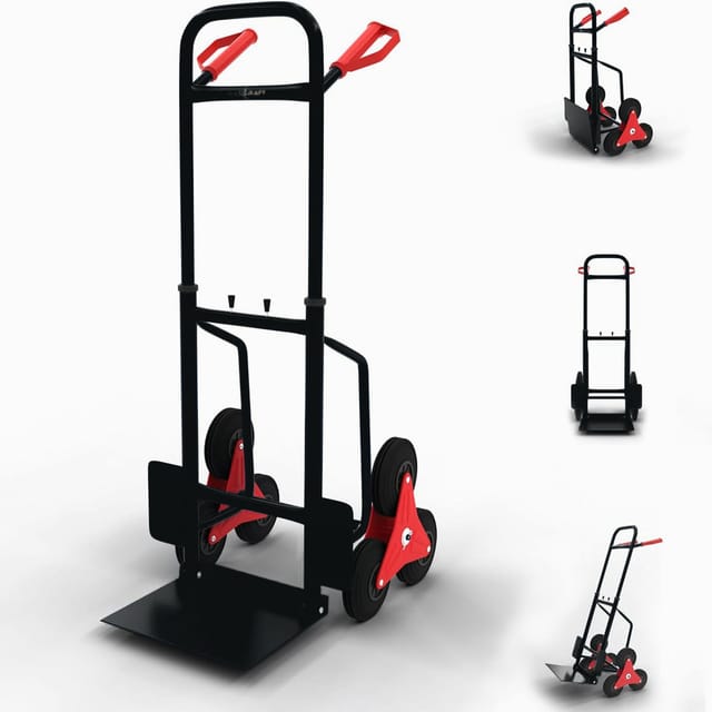 MAXCRAFT Sackkarre Treppenkarre bis 150 kg - 6 Räder in Schwarz