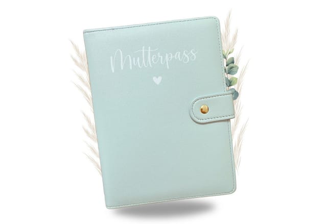 Malino Mutterpass-Hülle Mutterpasshülle Leder Mint Deutsch, Schutzhülle Mutterpass-Hülle