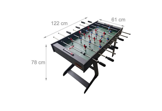 relaxdays Kickertisch Klappbarer Kickertisch, dunkelbraun