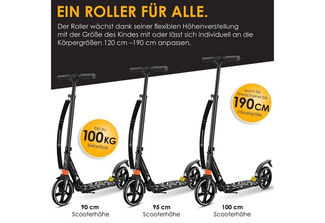 KESSER Scooter, Cityroller Scooter 205mm Räder PU Big Wheel Pro-S Tretroller