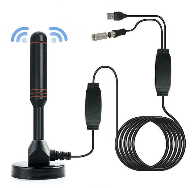 Bolwins L11C 30dbi DVB-T2 HD Antenne DVBT DAB Stabantenne Verstärker 5m Kabel Stabantenne (DVB-T2 HD DVB-T DAB DAB+, für für Innenbereich, Verstärkung: 30 dB), Hohe Signalverstärkung (30 dBi) Kompakte Bauform
