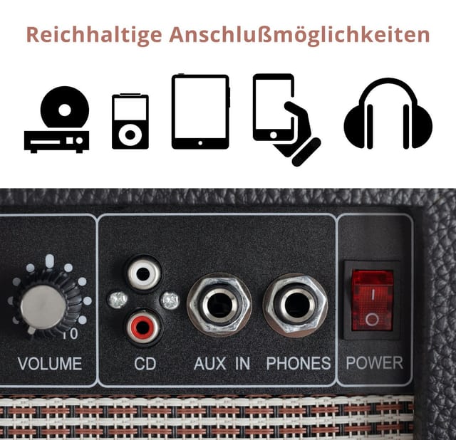 Rocktile Scream-15 Gitarrenverstärker Verstärker (Anzahl Kanäle: 2 (Clean und Overdrive), 15 W, Mini Combo Amp - 3-Band Equalizer)