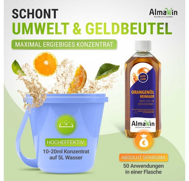 Almawin Orangenöl Reiniger - Extra Stark 500ml Zitronenreiniger