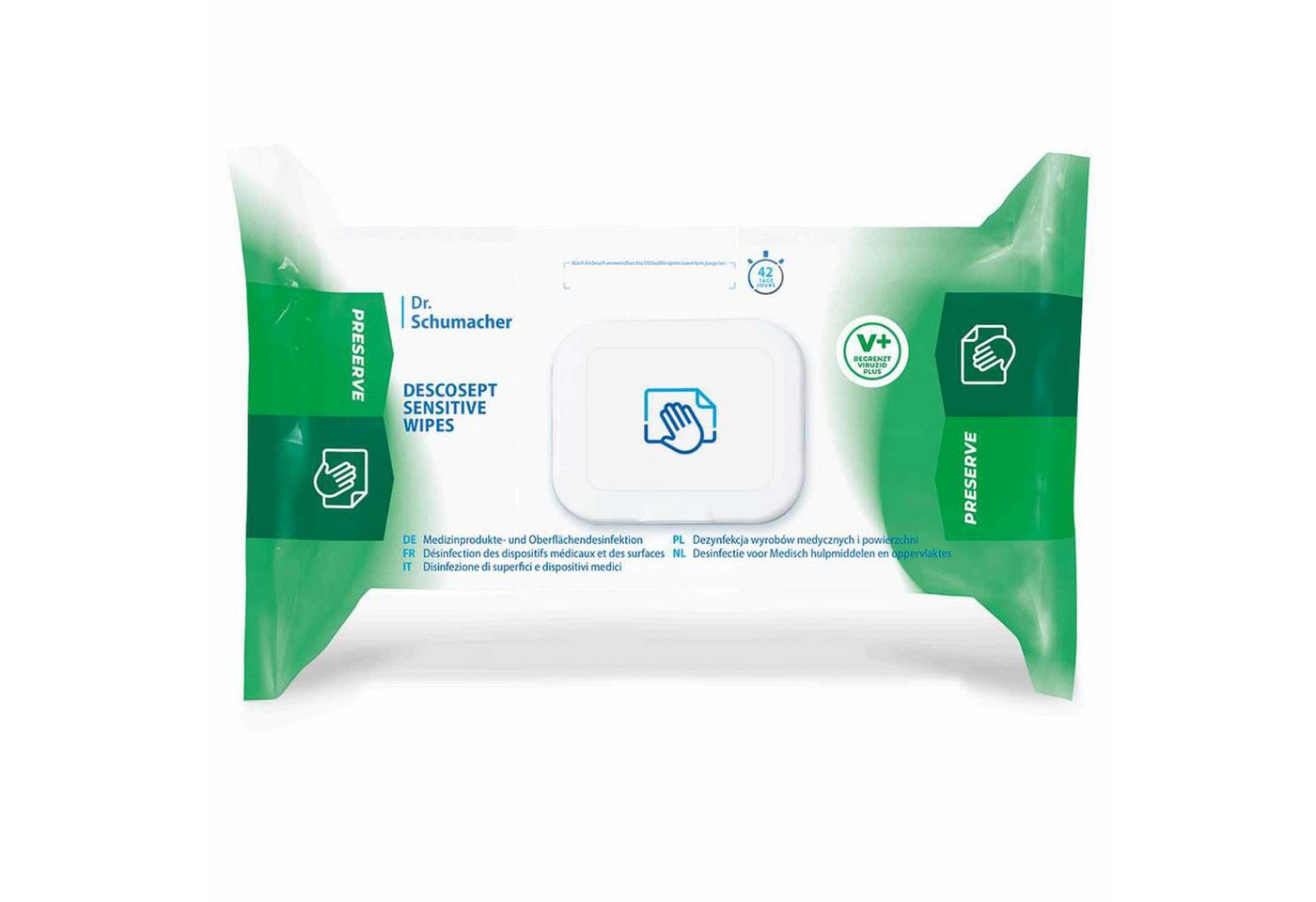 Dr. Schumacher Descosept Sensitive Wipes (60 Tücher) Hand-Desinfektionsmittel