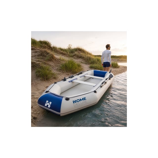 HOME DELUXE Schlauchboot PIKE Eco, (Set, -, Zwei Paddle, Reparatur Kit, Transporttasche und Luftpumpe), PVC, 3 lagig Konstruktion, extra stark, ohne Motor