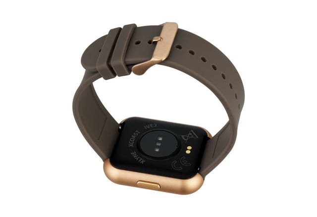 XCOAST IVE-2 Fitnesstracker und Smartwatch (BxLxH: 2,6x3,2x10,9 cm, iOS 8.2 oder neuer / Android 4.4 oder neuer) Nachrichtenanzeige, 70 verschiedene Ziffernblätter, Puls, Herzfrequenz, Blutdruck, Blutsauerstoff, 21 Sportmodi