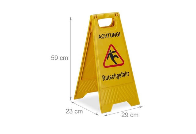 relaxdays Hinweisschild Rutschgefahr Aufsteller im 2er Set