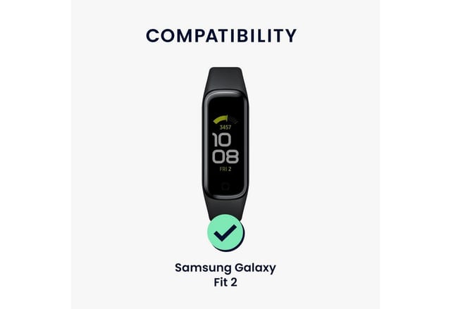 kwmobile 8x Sportarmband für Samsung Galaxy Fit 2 Armband Smartwatch, 8-tlg., Armband TPU Silikon Großes Set Fitnesstracker - verschiedene Farben