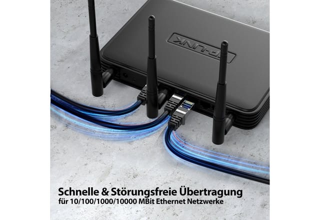 JAMEGA CAT 7 Patchkabel Ethernet RJ45 Netzwerkkabel Rohkabel LAN Kabel LAN-Kabel, CAT.7, RJ-45 Stecker (Ethernet) (200 cm)