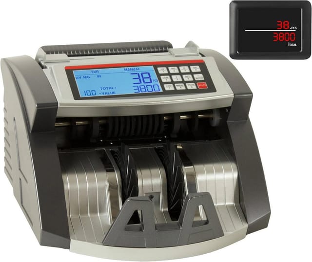 Securina24 Banknotenzähler Geldzählmaschine Banknotenzähler Wertzähler für Einzelsorten SR3800