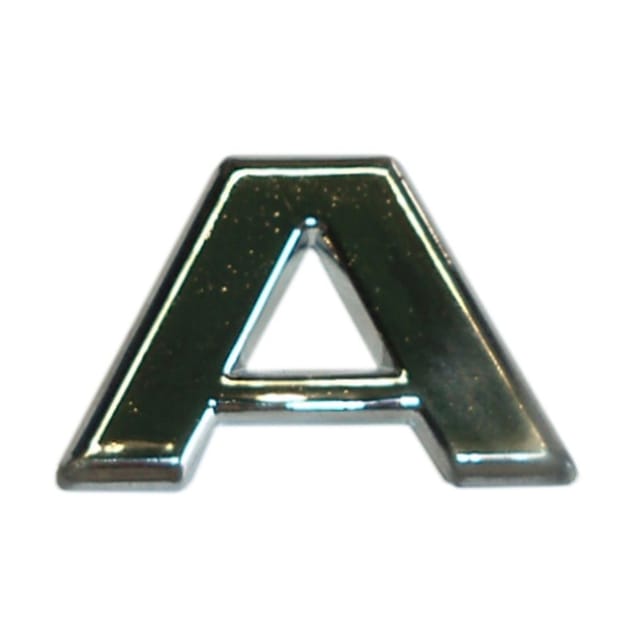 Hermann Schütz Aufkleber Hermann Schütz 3D-Relief-Chrome-Buchstabe A