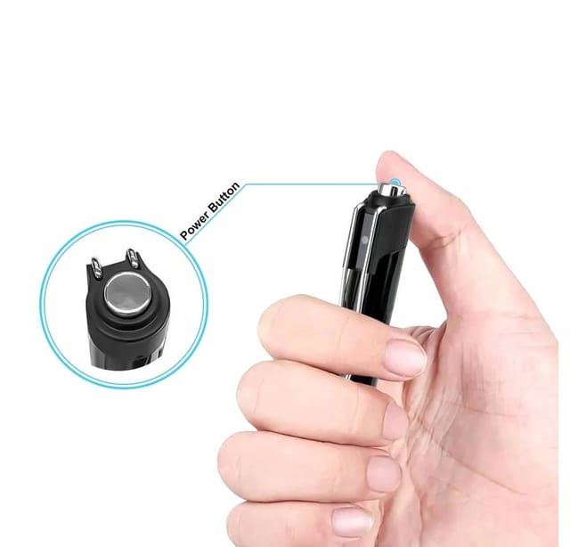 SpionProfi Überwachungskamera Kugelschreiber Kamera Spion Video Ton Bild Aufnahme Full HD 1080p (Innenbereich, Außenbereich, 1-tlg., Echter Kugelschreiber mit versteckte Full HD Kamera)