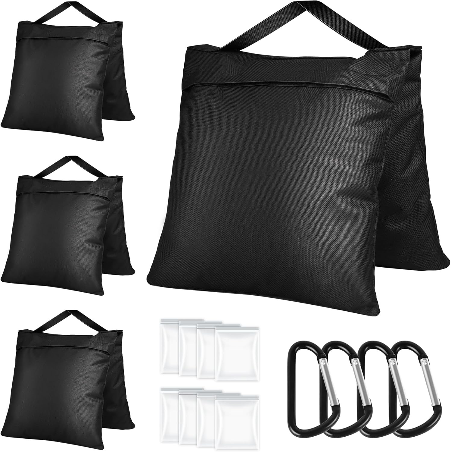 Un Juego De 4 Sacos De Arena Resistentes, Que Miden 52 X 25 Cm, También Se Pueden Utilizar Para Tiendas De Campaña Y Sombrillas.