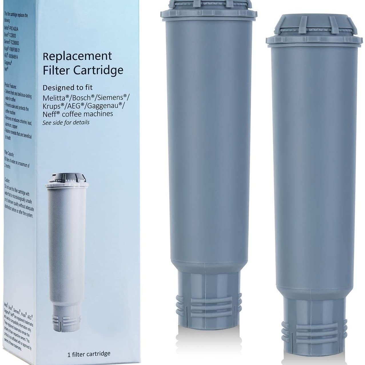 Cartuchos De Filtro De Café Para Cafetera Krups Claris F088, Paquete De 2 Unidades