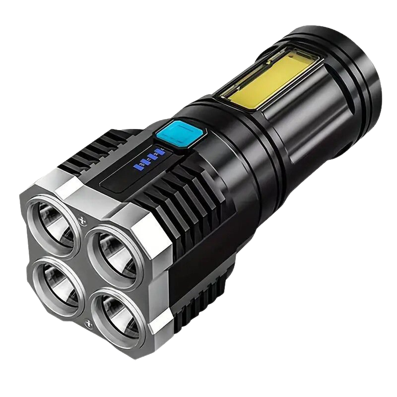 Linterna Táctica Led Recargable Multifuncional, Superbrillante, De 4 Núcleos, Resistente Al Agua, Apta Para Uso En Exteriores.