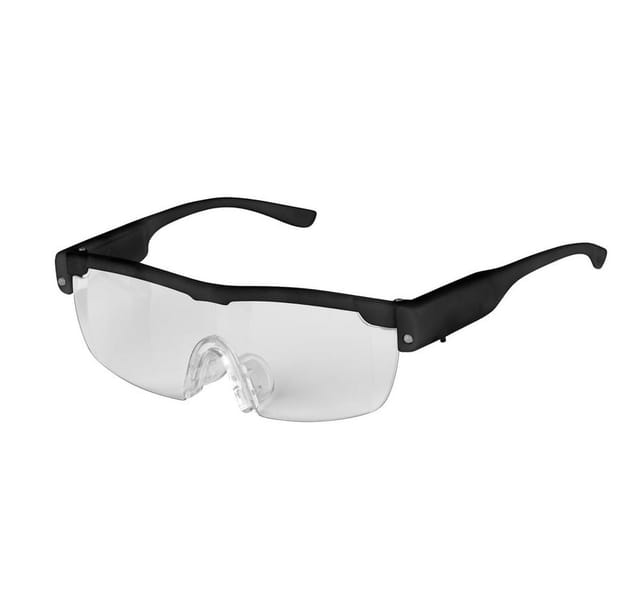 EASYmaxx Lupenbrille EASYmaxx Vergrößerungsbrille LED schwarz