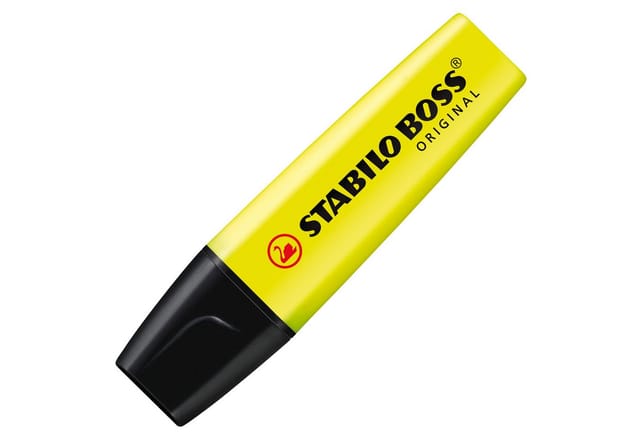 STABILO Marker BOSS® Original, (4-tlg), Textmarker, schnelltrockend