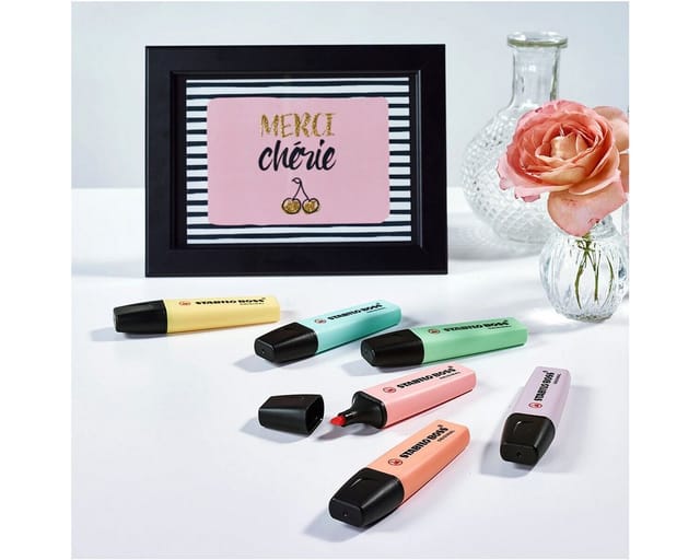 STABILO Marker BOSS® Original Pastell, (6-tlg), Textmarker Pastellfarben