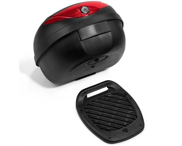 TRESKO Topcase, 24 Liter Topcase Motorradkoffer, Top case universal, Helmkoffer für Roller, Motorrad, Mofa & Quad