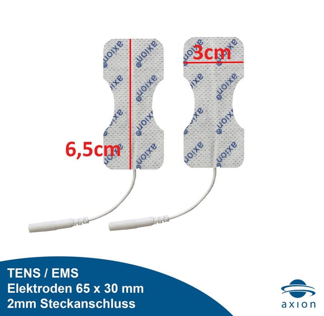 Axion Elektrodenpads passend zu Prorelax, Promed, axion - für Finger und Handgelenk, 8 St.,selbstklebende TENS EMS Elektroden, 2mm Steckanschluss
