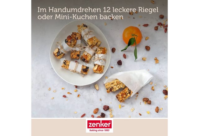 Zenker Müsliriegelform Riegelform, Silikon, Silikonbackform