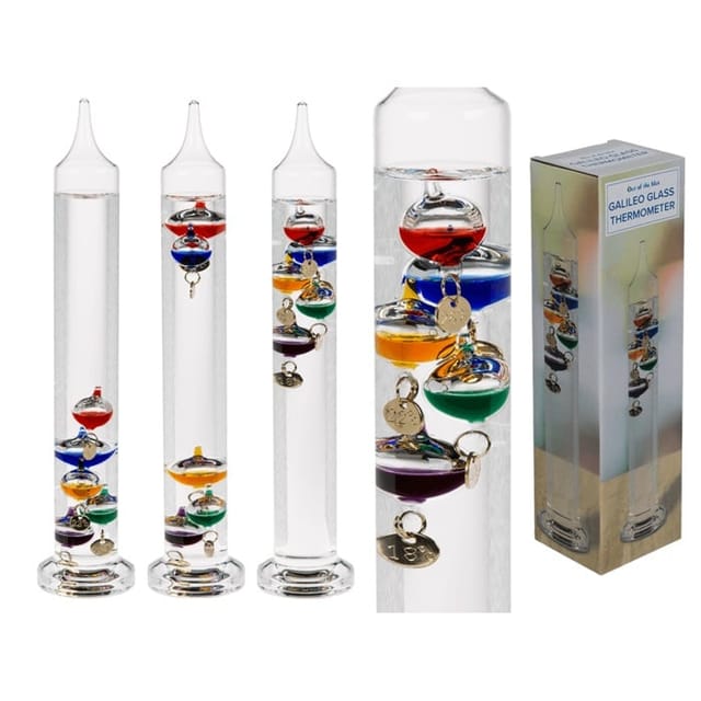 Out of the Blue Raumthermometer Glas-Galileothermometer, H: ca, 28 cm