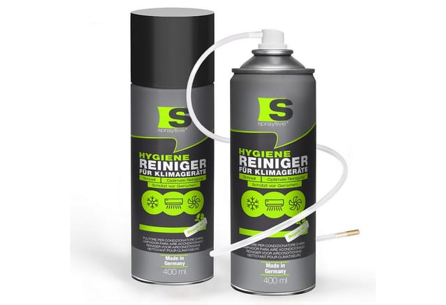 Spraytive 2x 400ml Reiniger für Klimageräte Klimaanlagenreiniger für Auto & Haus Oberflächen-Desinfektionsmittel (Made in Germany)