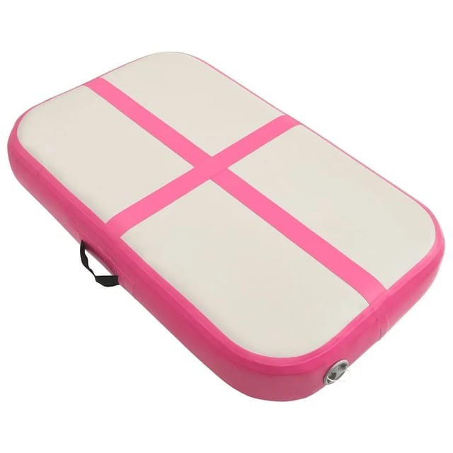 vidaXL Gymnastikmatte Aufblasbare Gymnastikmatte mit Pumpe 60x100x10 cm PVC Rosa (1-St)