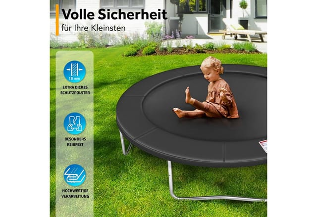 KIDUKU Trampolin-Randabdeckung mit Ø244 305 366 427cm, Trampolin Federabdeckung reißfest, Randschutz 100% UV-beständig