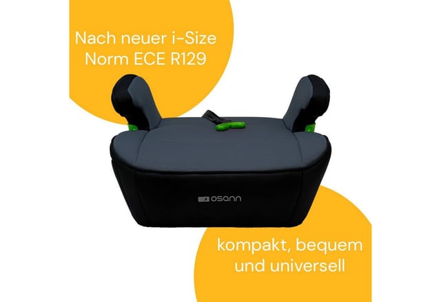 Osann Kindersitzerhöhung Junior Gurtfix i-Size, ab: 7 Jahren, bis: 12 Jahre, ab: 126 cm, bis: 150 cm, Sitzerhöhung Auto Kinder ab 126cm, Sitzschale, Booster