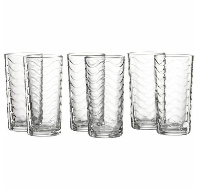 Ritzenhoff & Breker Longdrinkglas Wave 6er Set 250 ml, Glas
