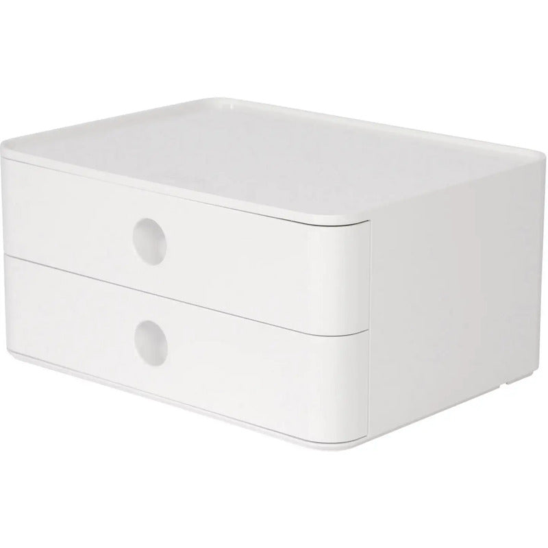 [gebraucht] B-ware Han Smart-box Allison Weiss 2 Schubladen Stapelbar 260x125x195mm Rutschfest