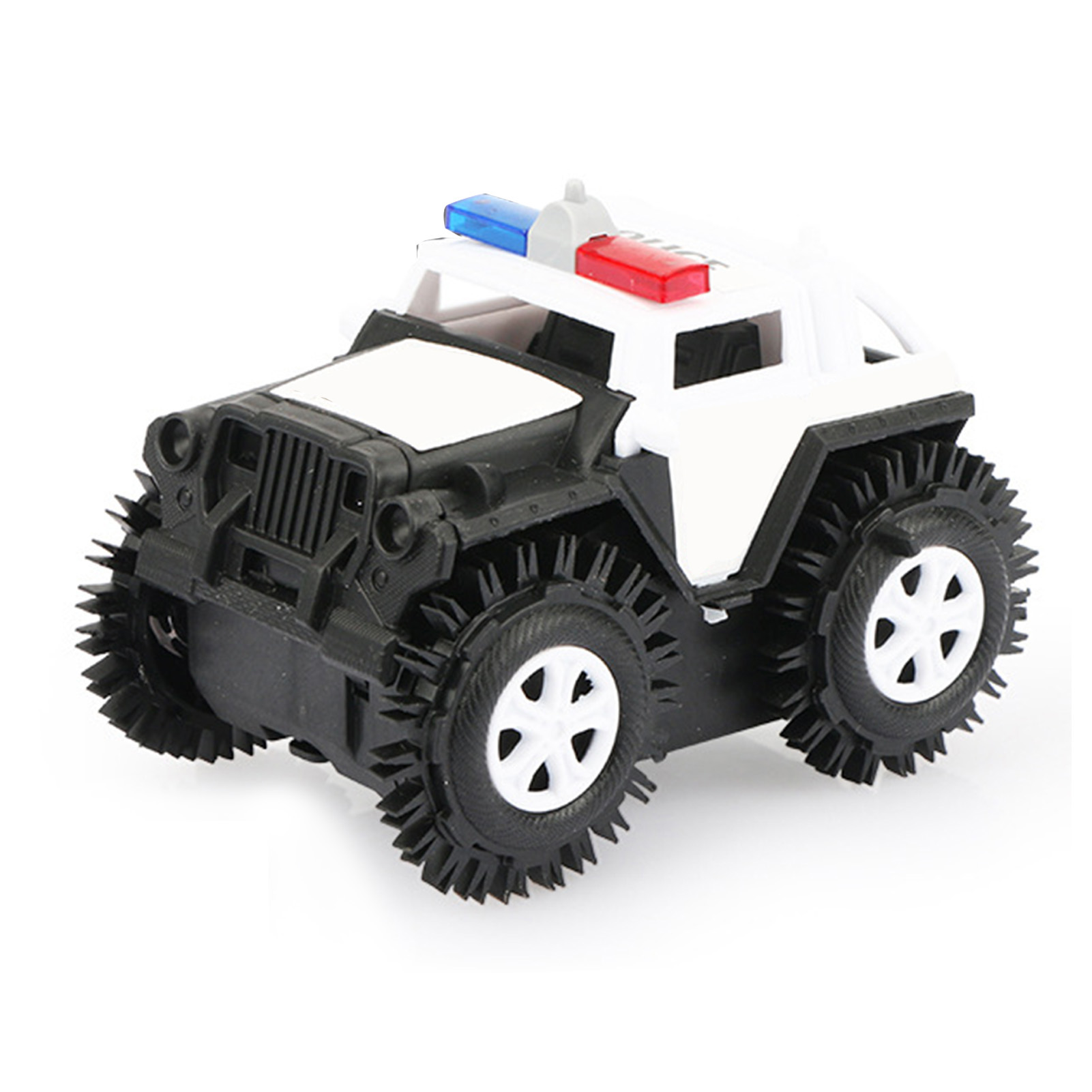 Elektrischer Kinder-flip-truck, Automatische Flip-stunt-simulation, Polizeistil, Flip-fahrzeug-spielzeug Für Jungen Und Mädchen, Grau/weiß