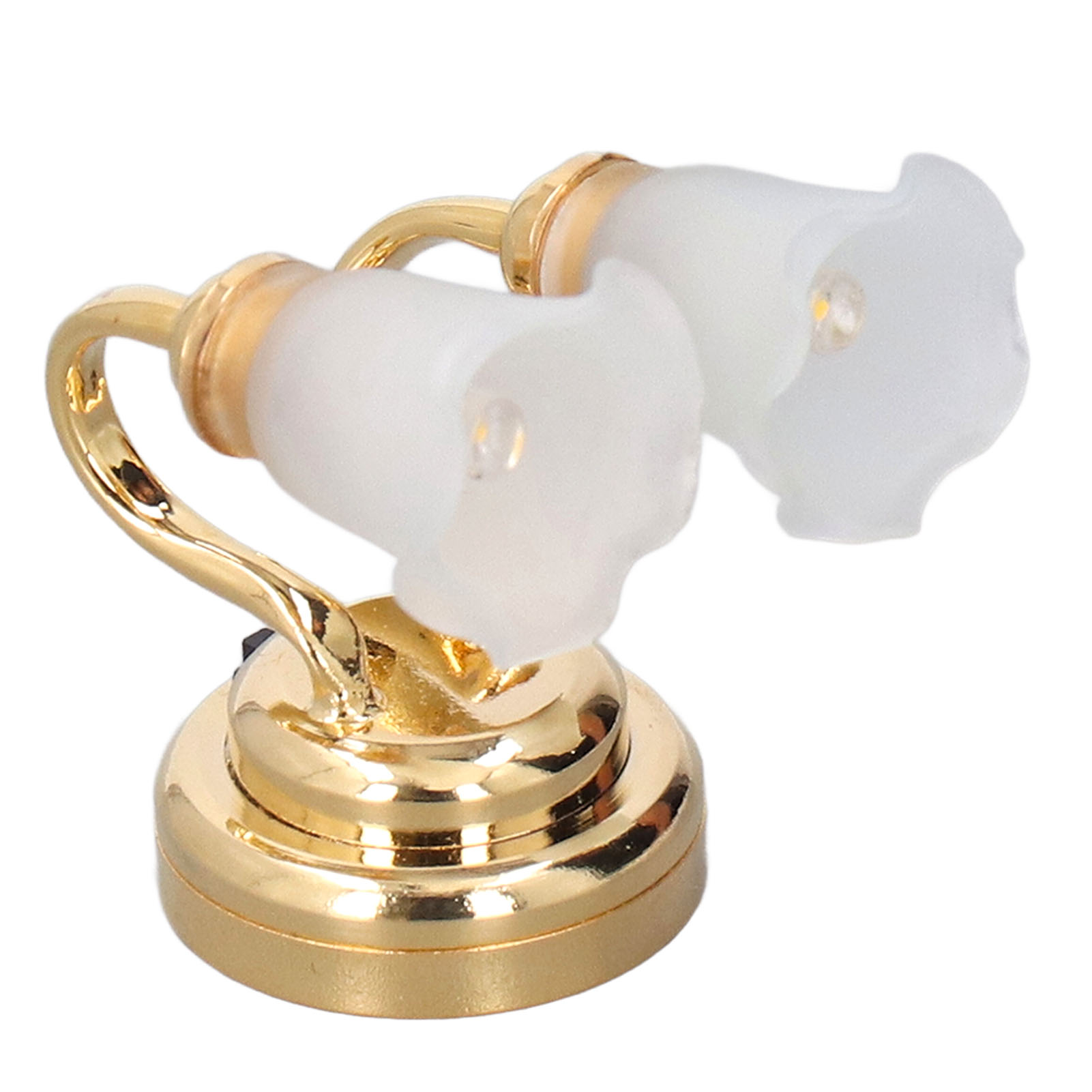 Puppenhaus-tischlampe Im Tulpen-design, Batteriebetrieben, Robustes Metall-kunststoff-puppenhaus-miniaturlampe Für Den Maßstab 1:12