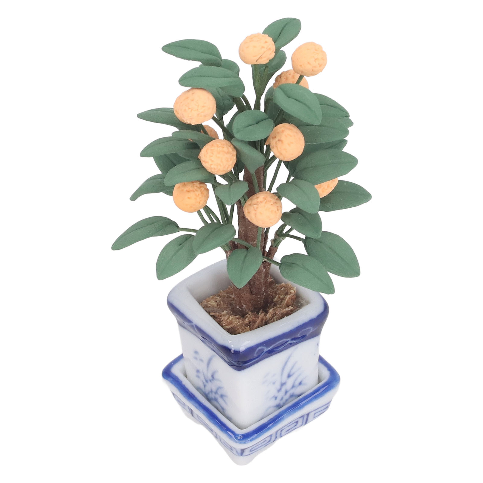 1:12 Puppenhaus-miniatur-zitrusbaum, Zarte, Naturgetreue Miniatur-obstbäume Für Fotorequisiten