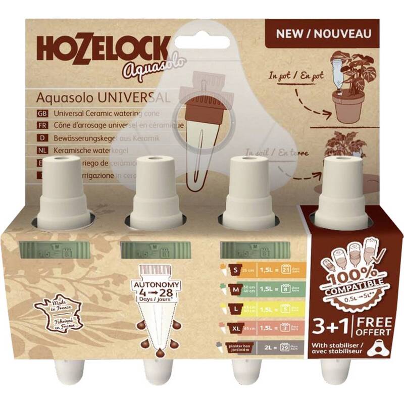 [gebraucht] B-ware Hozelock Bewässerungskegel Aquasolo Keramik 4 Kegel Für Töpfe 45-60cm