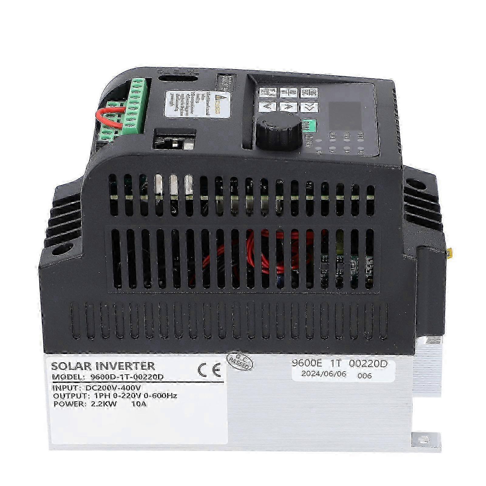 2,2 Kw Einphasen-solarwechselrichter Mit Pv-pumpendrehzahlregler, Frequenzumrichter, Eingang: Dc 200–400 V, Ausgang: 1 Ph 0–220 V Ac