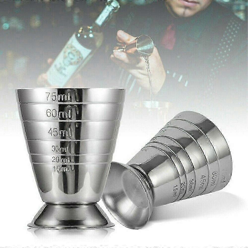 Messbecher: Mixbecher Aus Edelstahl Für Shots, Cocktails Und Den Bargebrauch, 75 Ml Fassungsvermögen