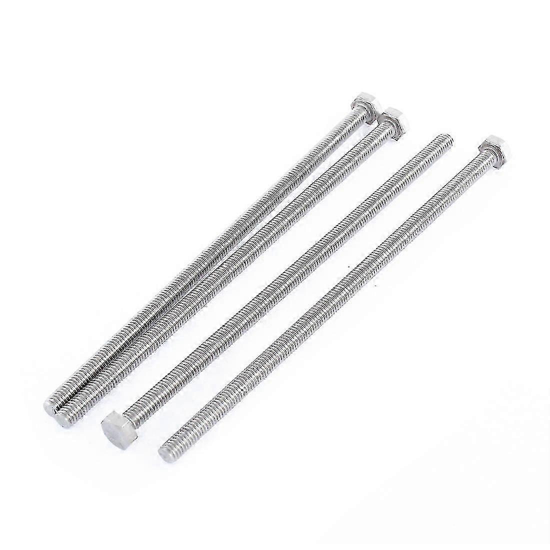 4er-packung Edelstahl-sechskantschrauben M6x150 Mm, Vollgewindet, Metrisch, Din 933, Güteklasse A2-70, Maschinenschrauben