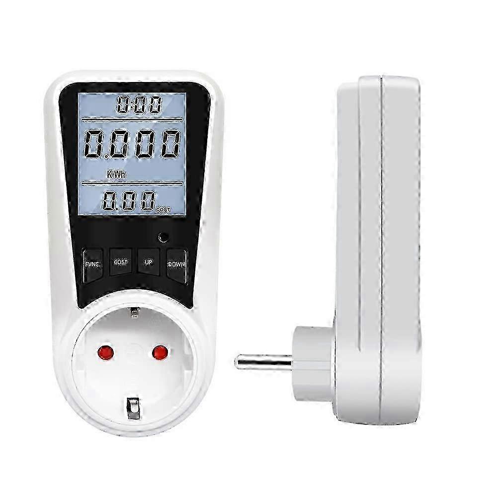 Stromzähler Für Steckdose, Stromverbrauchsmesser Mit Lcd-anzeige, Überlastschutz 3680 W Max 16 A, Hintergrundbeleuchteter Leistungsmesser 230 V, Elektrisch