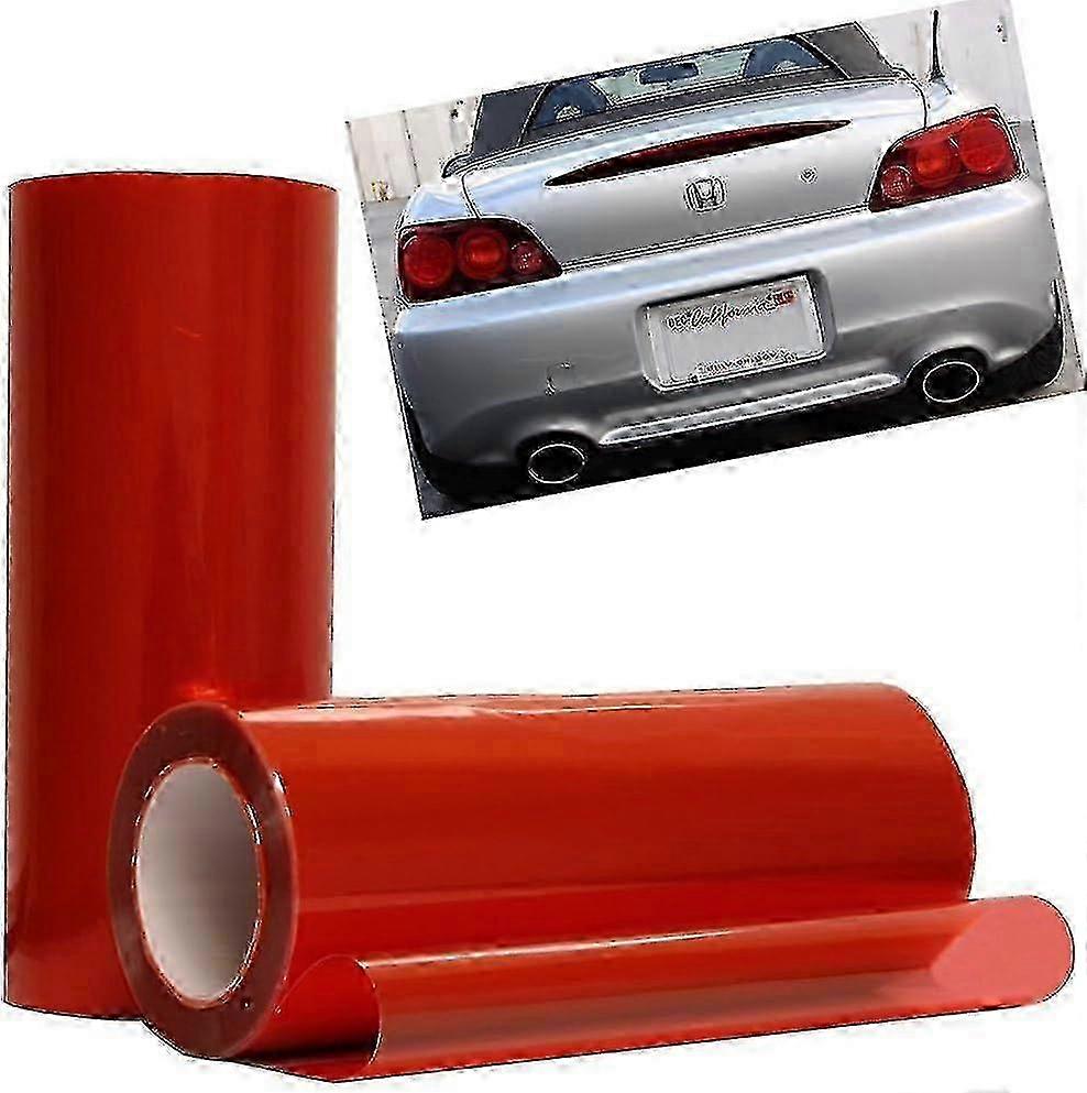 11 X 39 Zoll Selbstklebende Tönungsfolie Für Scheinwerfer, Rückleuchten Und Nebelscheinwerfer (rot) - Neu
