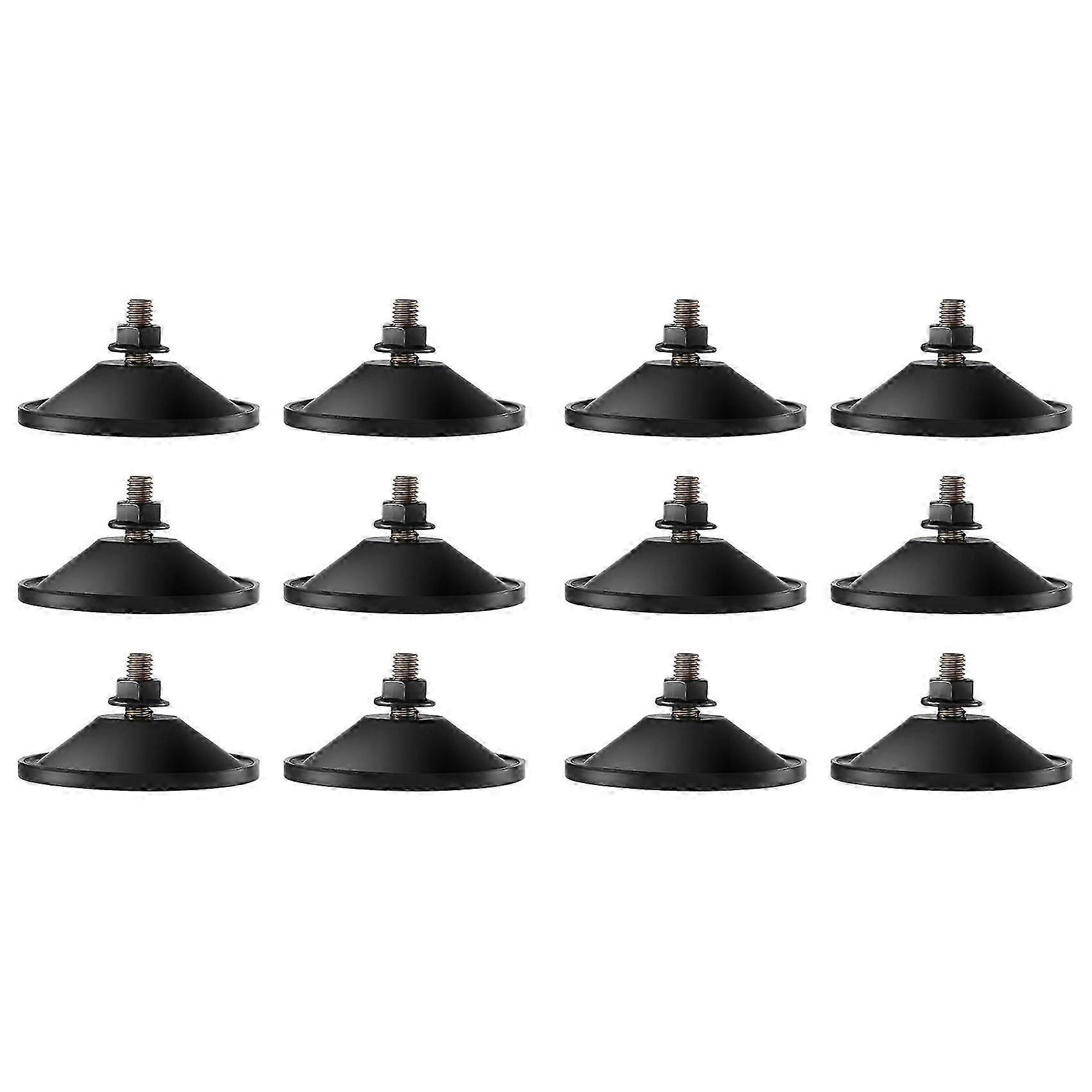 12 Kleine Saugnäpfe, Starke Saugnäpfe Für Glas, Schwarze 2,2-zoll-fenstersaugnapf-pads Mit Schraube Jh4 Schwarz
