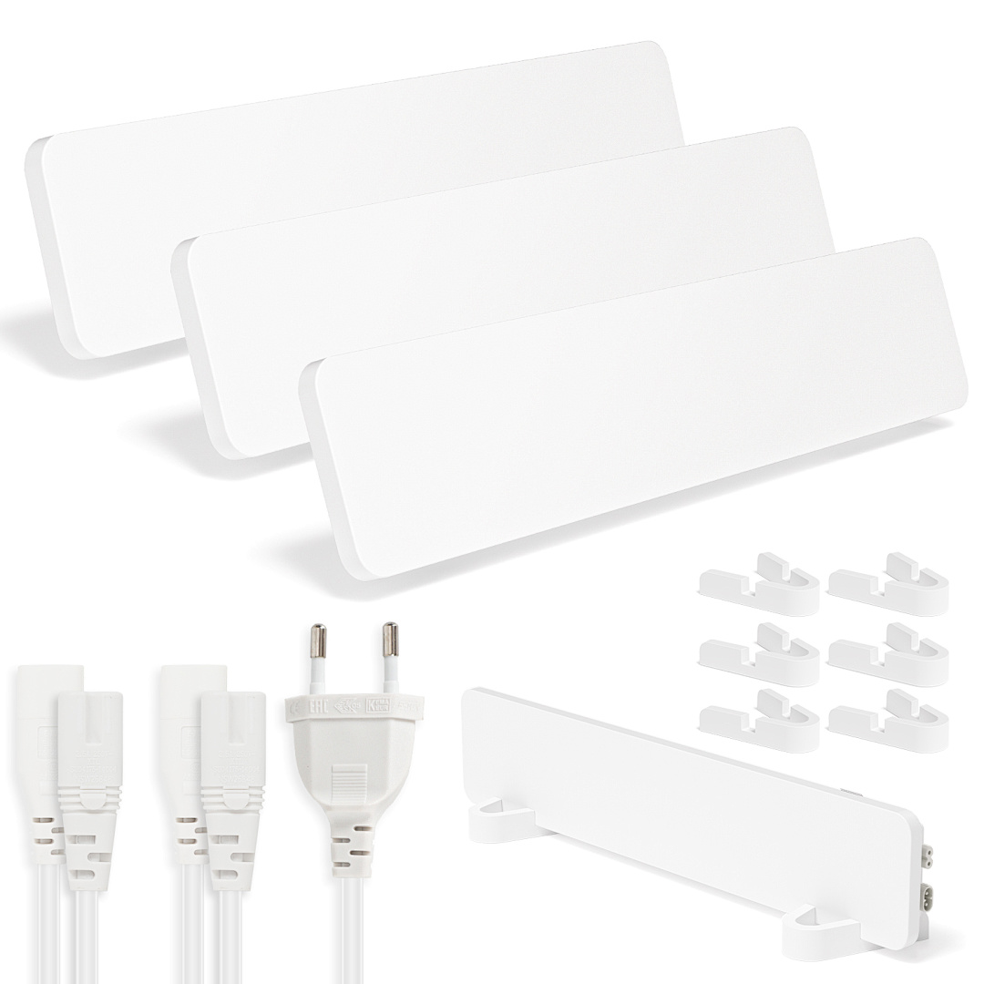 Jiubiaz 3er-set Infrarot-schimmelheizung Je 50 W Zur Wandtrocknung, Weiß