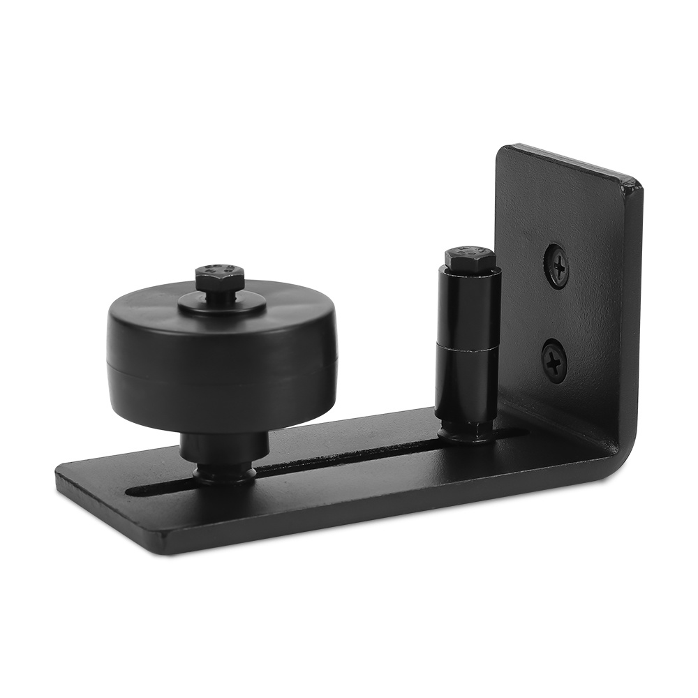 Jiubiaz 5x 8-in-1 Bodenführung Für Schiebetür, Kohlenstoffstahl Schwarz, 11,5 × 6,5 × 5 Cm, Ohne Bodenbohrung