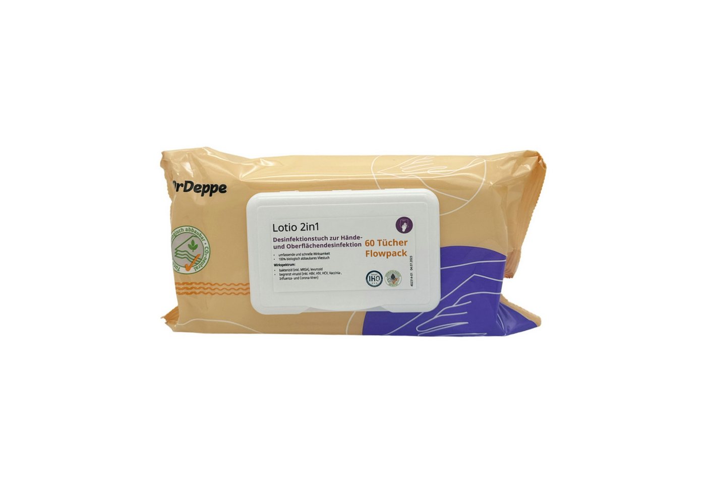 Dr.Deppe Lotio 2in1 - Desinfektionstücher - Flowpack Reinigungstücher (Cellulose) Bild 4
