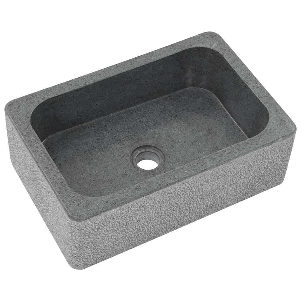 Maison Exclusive - Waschbecken 45x30x15 Cm Flussstein Schwarz