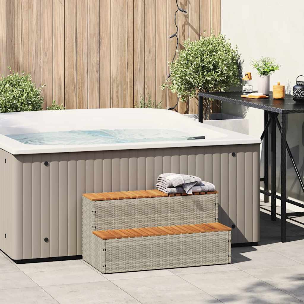 Maison Exclusive - Whirlpool-stufen Hellgrau 100x50x50,5 Cm Poly-