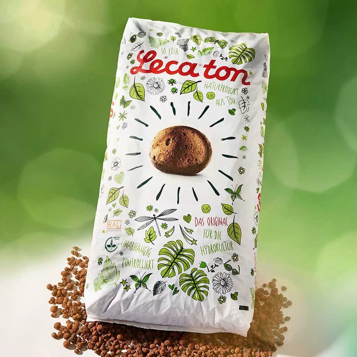 Leca®ton Tongranulat Für Die Hydrokultur / Drainage In Blumenkästen - 50 Liter