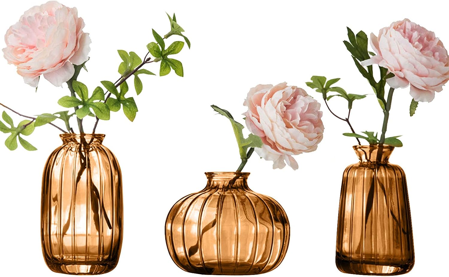 3er-set Kleine Vasen Für Tischdeko Dekorativ Glasvasen Blumenvase Set Bud Vase Kaffee
